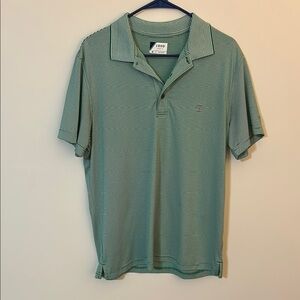 IZOD Men's Green Striped Polo Shirt